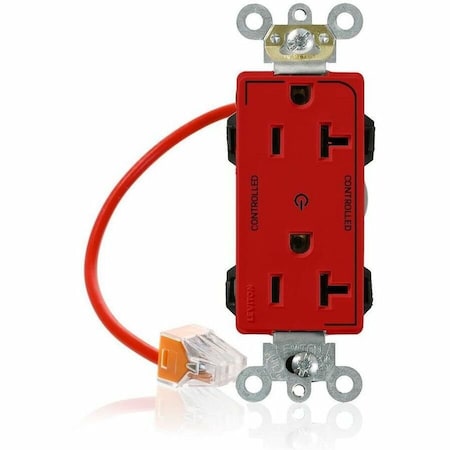 Leviton Straight Blade Receptacle, 5-20R, 20 A, 125V AC, Flush Mount, Self-Grounded M1636-2SR