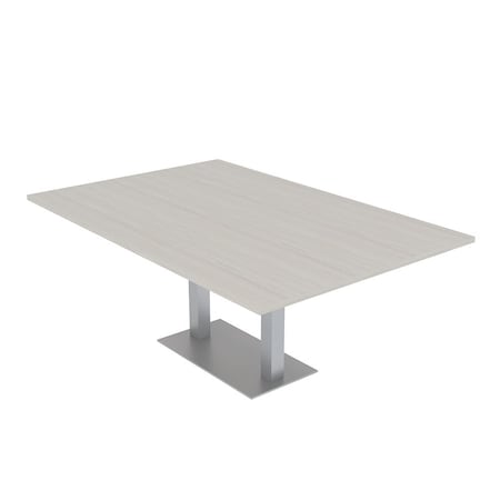 Skutchi Designs Rectangle Conference Table With Power Unit, 48 in W, 84 in L, Ivory HAR-REC-48X84-DOU-K458-NA