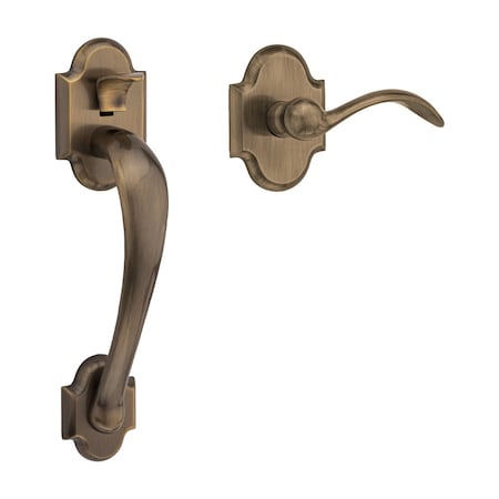 Baldwin Boulder Right Hand Sectional Handleset Less Deadbolt Antique Brass Finish 85353050ACRH