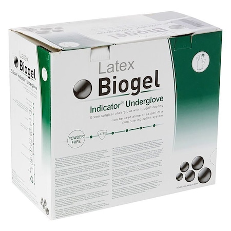 Molnlycke Biogel Indicator Powder Free Sterile Latex Surgical Glove, Size 8, 100PK ALA31280Z