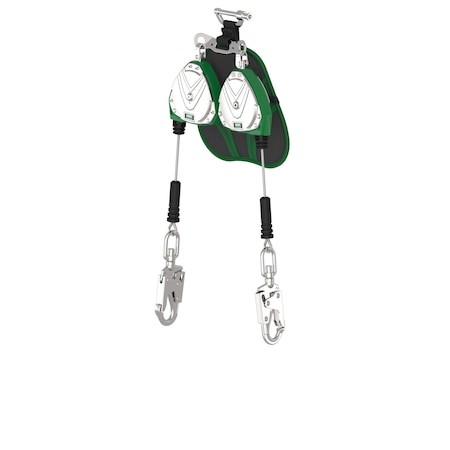 Msa Safety V-TEC(R) EDGE Self Retracting Lifeline, D-Ring, Steel, 2 Leg(s), 310 lb Weight Capacity VTLEG-022-PE-A
