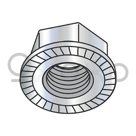 Oxoxo 3/4-16 Serrated Flange Hex Lock Nuts Case Hardened HR15N 78/90 Zinc And Bake, 100PK 317113