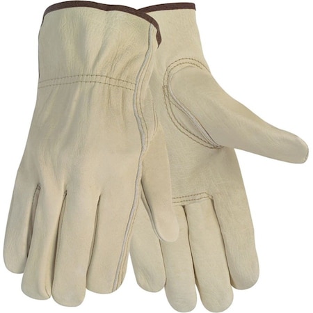 Mcr Safety CV Grade, Cowhide Drivers Gloves, Large, Leather, Beige, PR 3215L