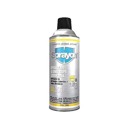 Sprayon Chain & Wire Rope Lubricant, 16 oz, Aerosol Spray Can, Mineral Oil with Molybdenum Base SC0201000