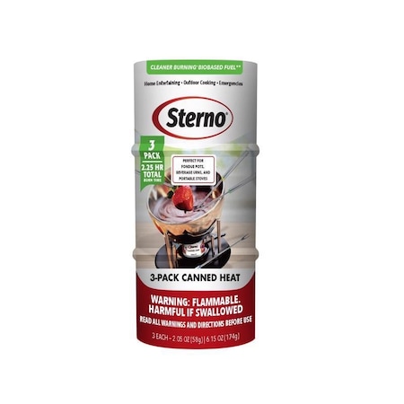 Sterno CANNED HEAT AL 6OZ, 3PK 20464