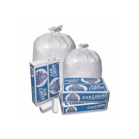 Pitt Plastics Mighty Tough Trash Liner, 20 to 30 gal, 0.75 mil, 30 in W x 36 in H, White, 8PK 879-MT371XW