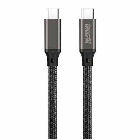 Urban Factory BASEE: USB-C TO USB-C CABLE WHITE E-MARK 100W- 10 GBP - 2 METER / 6.56 FEET CAB03UF