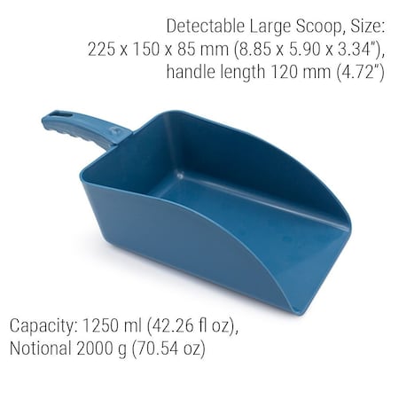 Detectamet Scoop, 8.85 in L, Blue, PK5 514-S088-P01-Z03