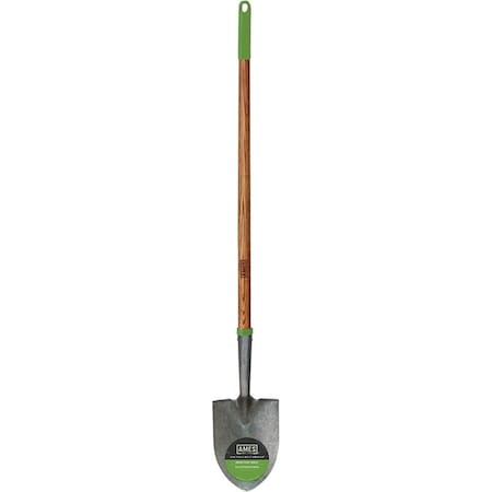 Ames Floral Shovel, 6 in W Blade, Steel Blade, Hardwood Handle, Long Handle, 43 in L Handle 2916100