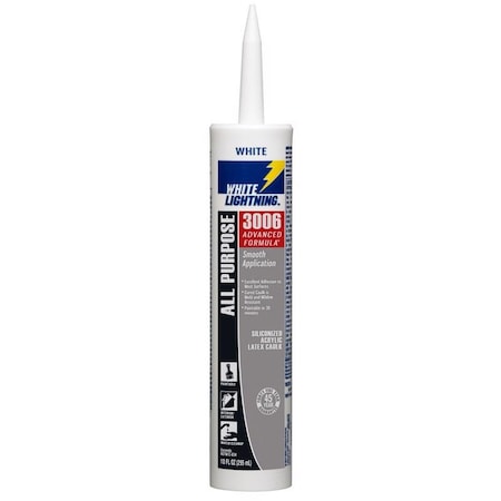 Krylon White Lightning 3006 All Purpose Adhesive CaulkWhite W12AF0010