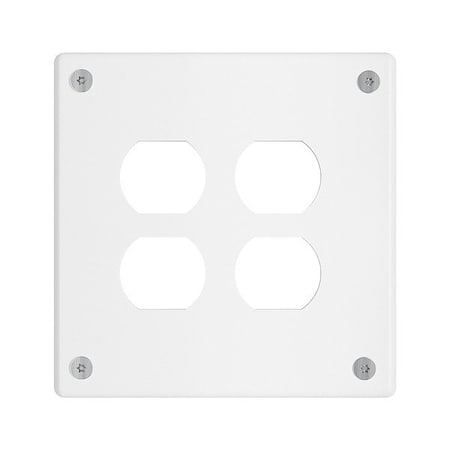 Legrand Wall Plate, 5.54" W, Steel, White WSP02D2PS