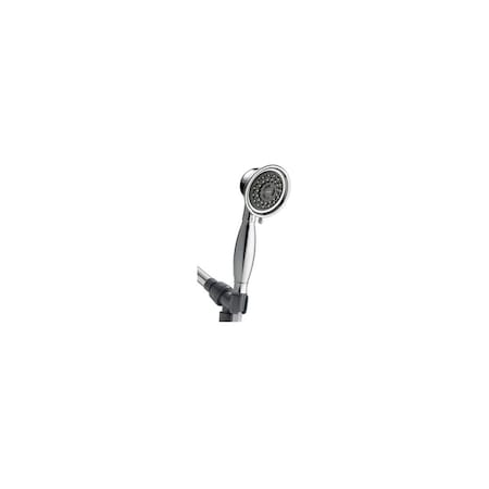 Waterpik PowerSpray Handheld Shower, 1/2in Connection, 1.8 gpm, 3-Spray Function, Metal, Chrome, 5 ft L Hose VAT-343E