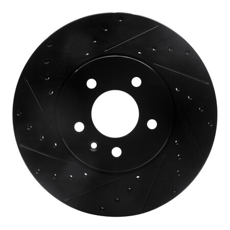 Dynamic Friction Co DFC Brake Rotor - Drilled and Slotted - Black 633-46035L