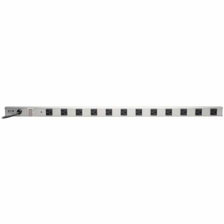 Tripp Lite Power Strip, Rack Mounted, 5-15R, 5-15P, 6 ft., Black/Silver PS361206