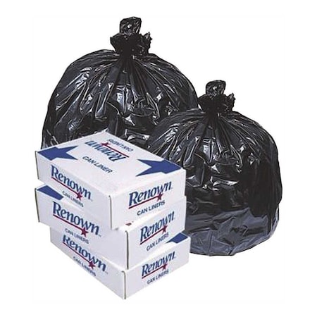 Renown Fits 20-30 Gal. 30 in. x 36 in. 0.5 mil Blk Can Liner, 250PK REN22505-CA