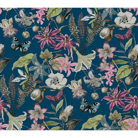 York Wallcoverings Butterfly House Navy Wallpaper BL1723