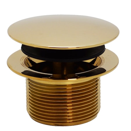 Westbrass Mushroom Tip Toe 1-1/2" NPSM Coarse Thread Bath Drain in Polished Brass D398R-01