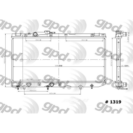 Global Parts Distributors Radiator 1319C