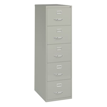 Hirsh 18" W 5 Drawer Vertical File Cabinet, Light Gray, Legal 17782