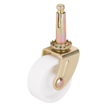 Prosource Swivel Caster, 1-5/8 in Dia Wheel, 1-5/8 in W Wheel, White, 50 lb, Steel Housing Material JC-B16-PS