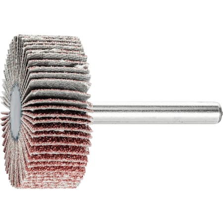 Pferd 1-1/2'' x 1/2'' Mounted Flap Wheel - 1/4'' Shank - Aluminum Oxide - 40 Grit 45244