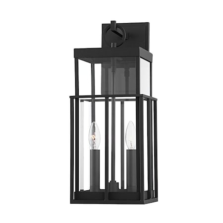 Troy Lighting Longport 2 Light Wall Sconce 8 In. Textured Black B6482-TBK