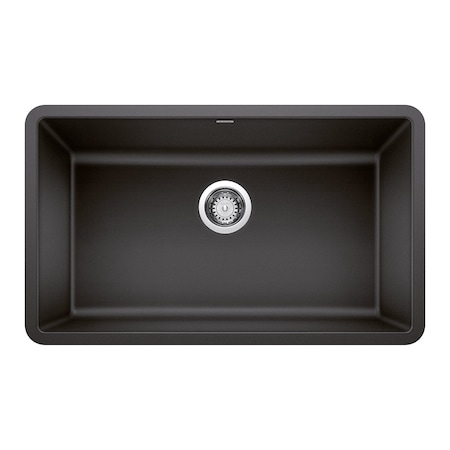 Blanco Precis SILGRANIT 30in Single Bowl Undermount Kitchen Sink - Anthracite 442534