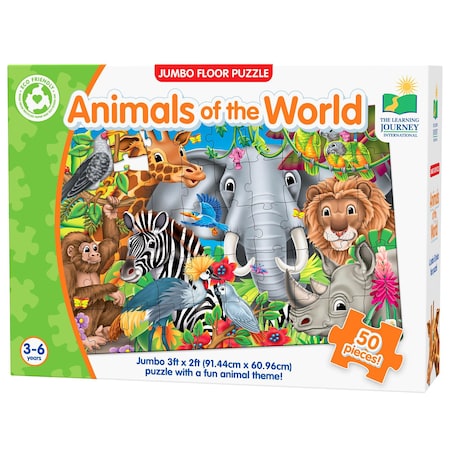 The Learning Journey International Jumbo Floor Puzzles, Animals of the World 017364