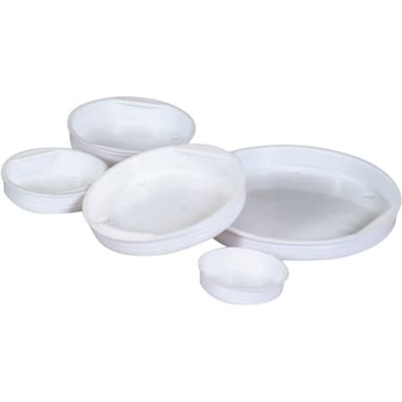 Partners Brand Plastic End Caps, 6", White, PK100 MTCAP6