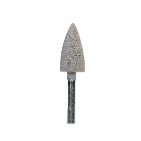 Norton Co Cotton Fiber Mounted Points, 3/8 in Dia, 3/4 in Thick, 120 Grit Aluminum Oxide 61463620242