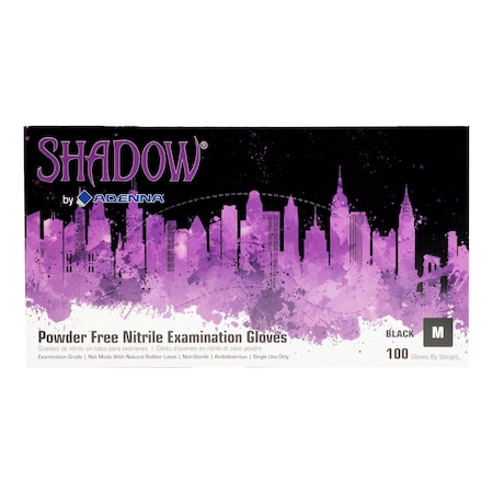 Art Noir Nitrile Powder Free 6 mil Exam Gloves - Black, Med - Case of 1000 SHD935