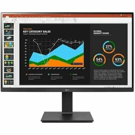 Lg 27 LG MONITOR, 2560X1440, 16:9 IPS, USB-C, HDMI 2.0, DISPLAY PORT, USB 3.0 4 DO 27BQ75QB-B