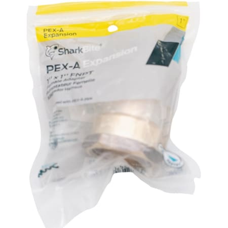 Sharkbite PEX-A Brass 1'' x 1'' FNPT Adapter UAB094LFA