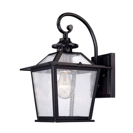 Homeroots Matte Black Terrarium Shape Wall Light 398645