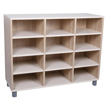 Beleduc By Playwell Palermo 1041mm Mid Shelf - Multi-Layer Tray-Ready, White/Oak HPL, 828mm, Ages 3+ 846039