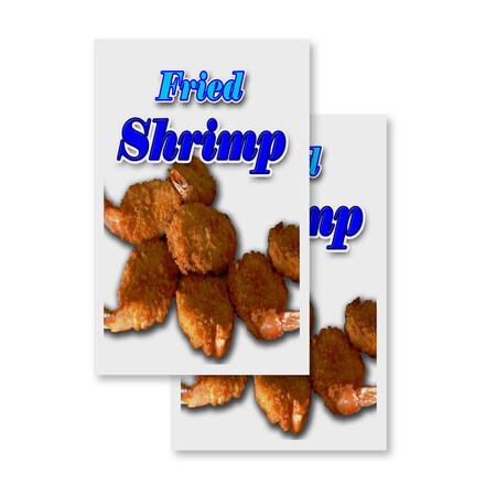 Signmission Fried Shrimp, Vinyl Decals Only 24 Inch x 36 Inch, Vinyl Decal, 2PK DSB-2436-2PACK-Fried Shrimp