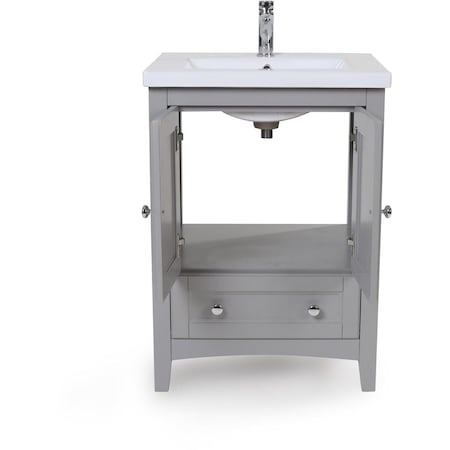 Elegant Decor 24 in. Single Bathroom Vanity Set, Grey - Medium VF-2002