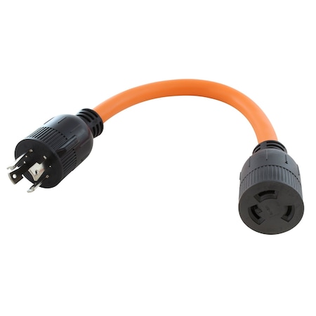 Ac Works Adapter Cord, STW, L6-30R, L14-30P, 1.5 ft., Orange L1430L630-018