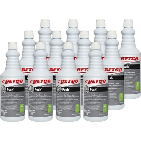 Betco BioActive Solutions Push Enzyme Drain Maintainer, 32 fl oz, 12PK 1331200
