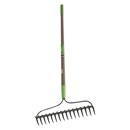 Ames 16-Tine Bow Rake, Welded Steel, Fiberglass Handle, Cushion Grip 28252100