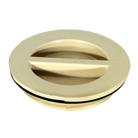 Hands On 1.5 in. Flush Plug with Gasket, Beige HA2525868