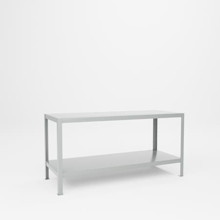 Pucel Extra Heavy Duty Tool Stands, 72 in W x 28 in D x 36 in H, Two Shelves, Gray HS-2872-2