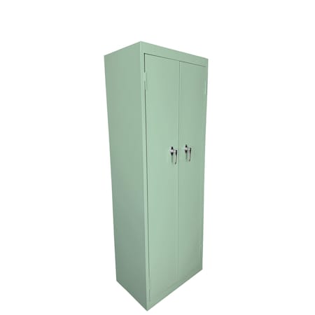 Steel Cabinets Usa Utility Storage Cabinet, 66 in H, 24 in W, 15 in D, Pastel Green, 4 Shelves FS-246-PT GRN
