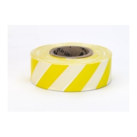Mutual Industries FLAGGING TAPE YELLOW BLACK STRIPE, 12PK 16002-4191-1875