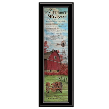 Homeroots Farmers Prayer 2 Black Framed Print Wall Art 404799