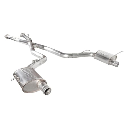 Slugfest Supplies 3 in. Catback System X-Pipe Turbo S-Tube Muffler Stock Exit for 2018 Jeep TrackHawk 6.2L SL1484506