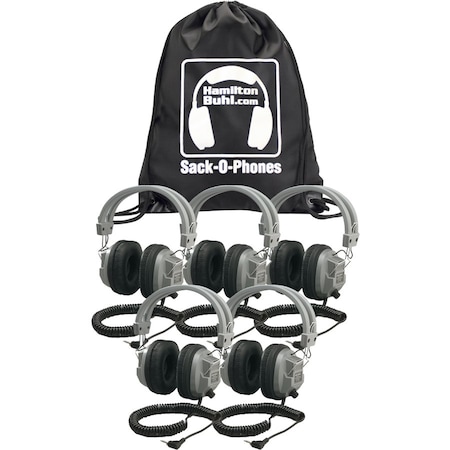 Hamiltonbuhl Sack-O-Phones 5 SC7V Deluxe Headphones w/ Volume Control in a Carry Bag SOP-SC7V