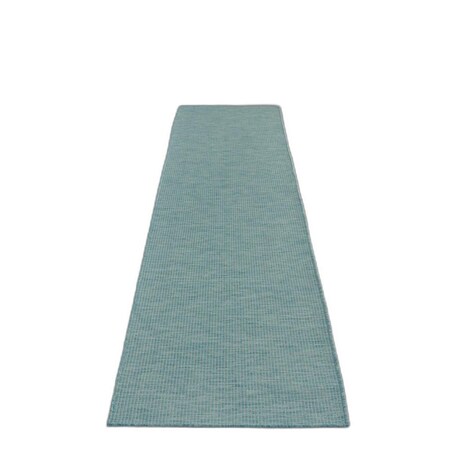 Homeroots 12' Aqua Power Loom Runner Rug 522443