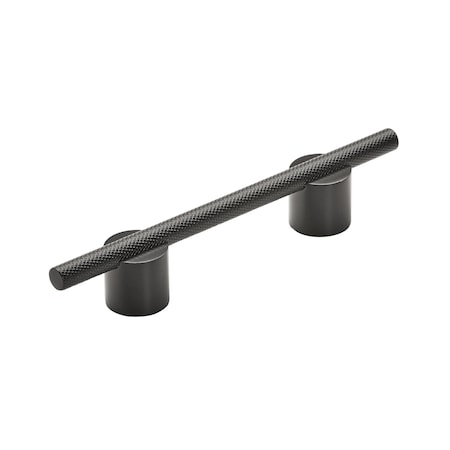 Amerock Transcendent 3-3/4 in 96 mm Center-to-Center Matte Black Cabinet Pull BP741496MBMB
