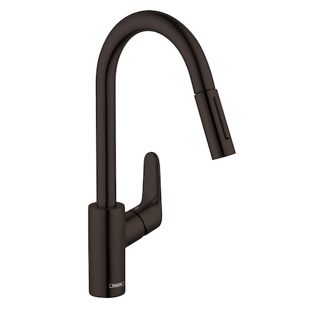 Hansgrohe Focus HighArc Kitchen Faucet, 2-Spray Pull-Down, 1.75 GPM in Matte Black 04505670
